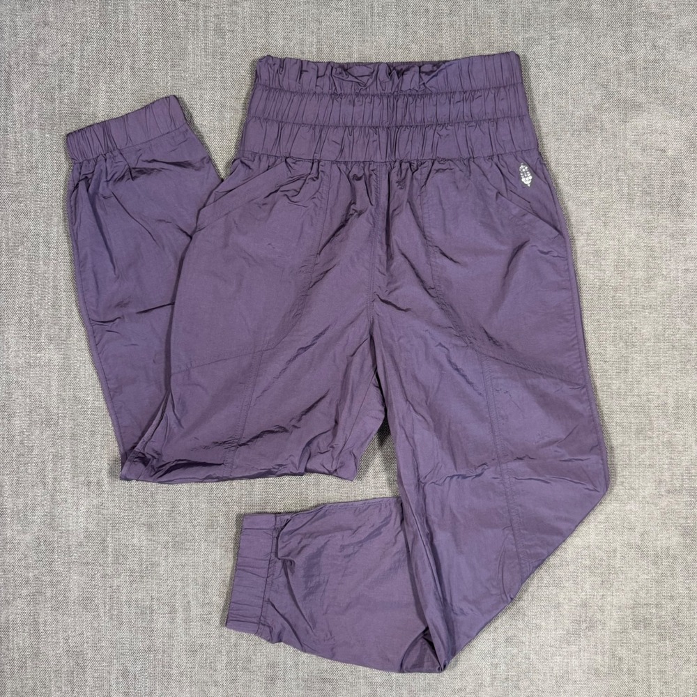 Free People Movement Way Home Joggers Womens Small Purple Nylon Athleisure Pants